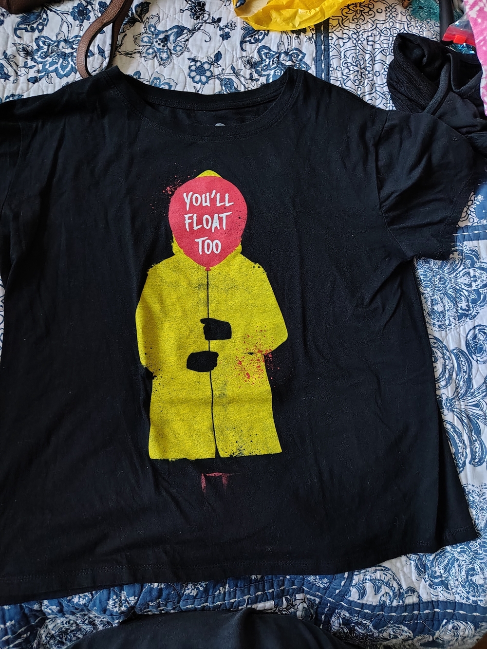 It Movie Women’s Black Shirt Medium “you’ll Float Too” Size XL